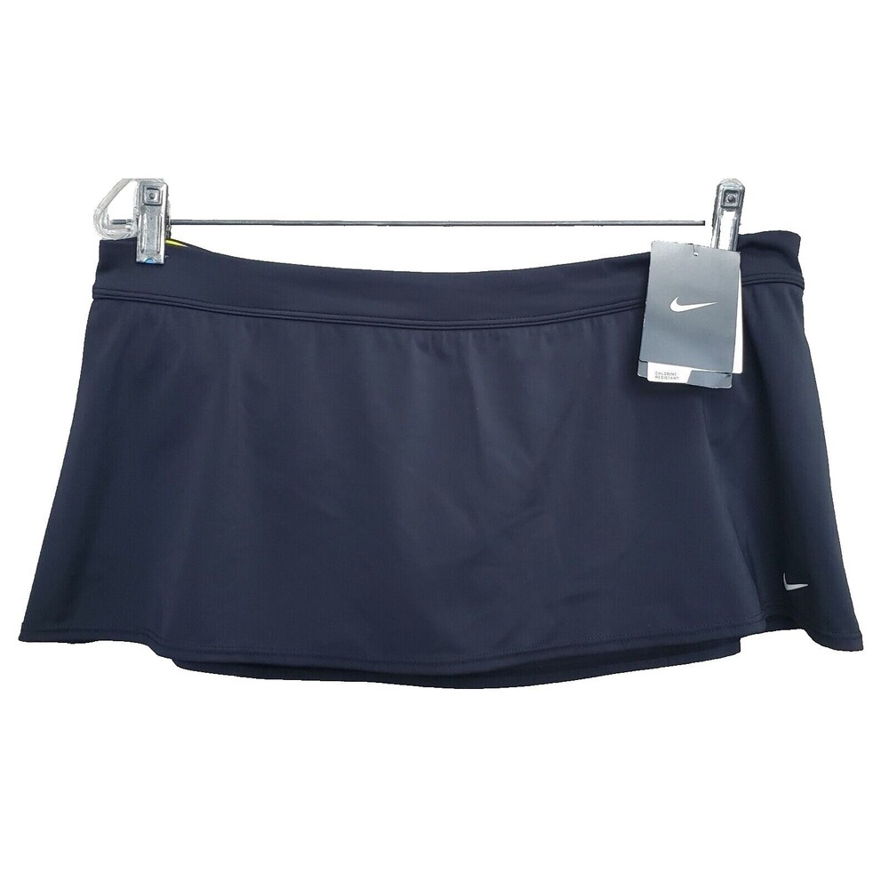 Nike Women's Solid Black Swim Bottom with Skirt Size 16 Chlorine Resistant NWT